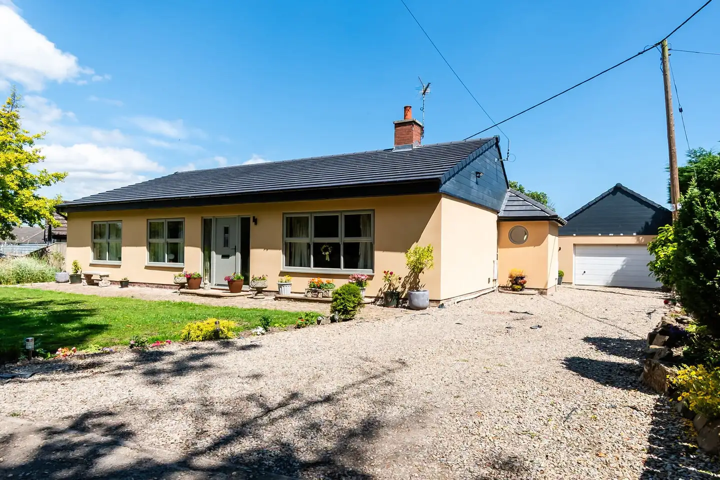 Rendered frontage and converted garage, Cresswell